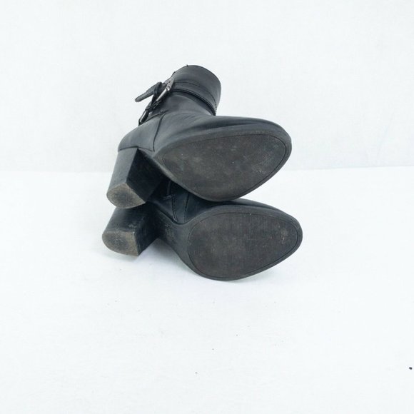 Bass & Co Felicia Womens Ankle Boots Size 6 M Black Heel Bootie Outdoor #2363 - Picture 7 of 9